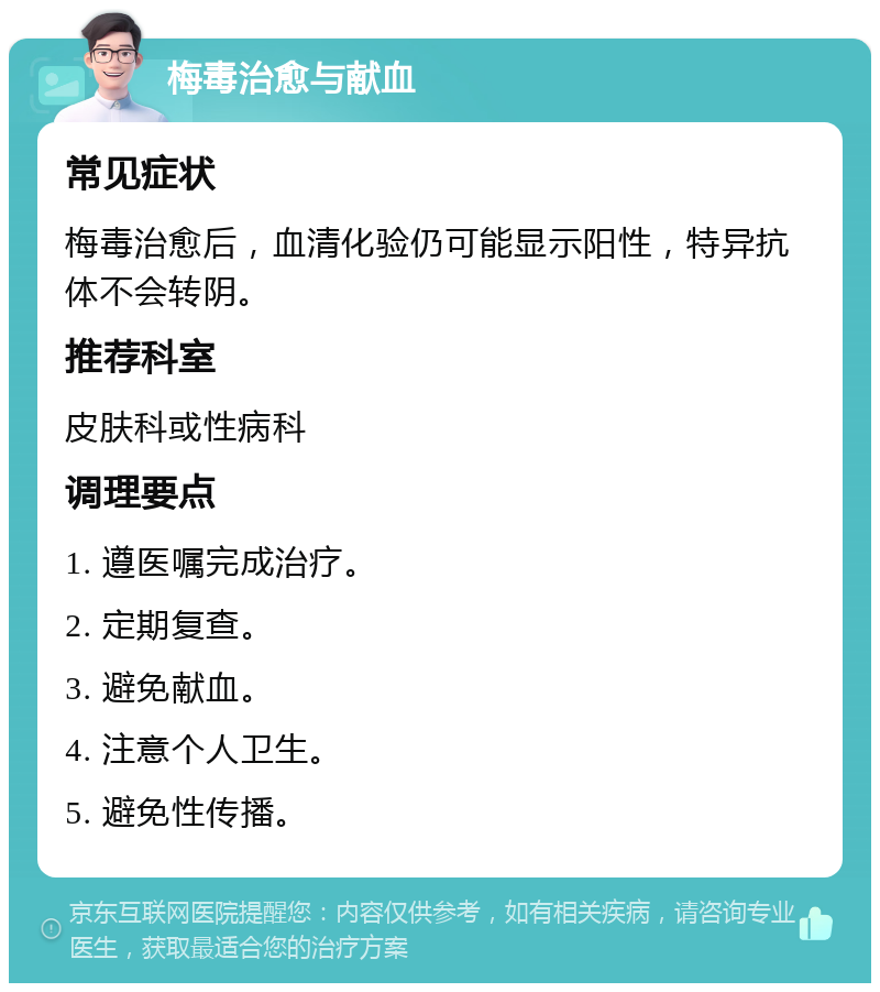 梅毒治愈后会复发吗
