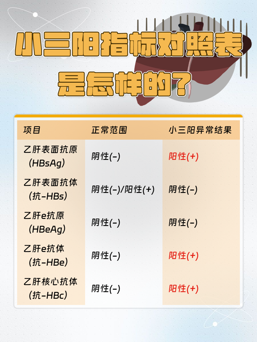 乙肝小三阳是哪几项指标