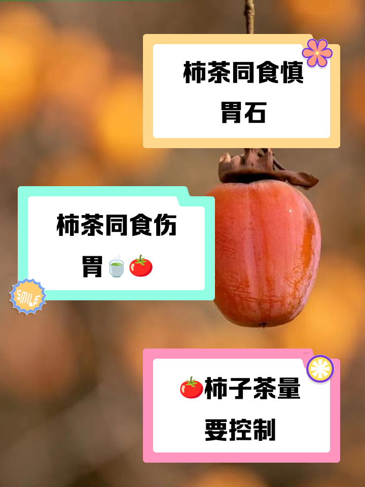吃柿子可以喝茶叶吗