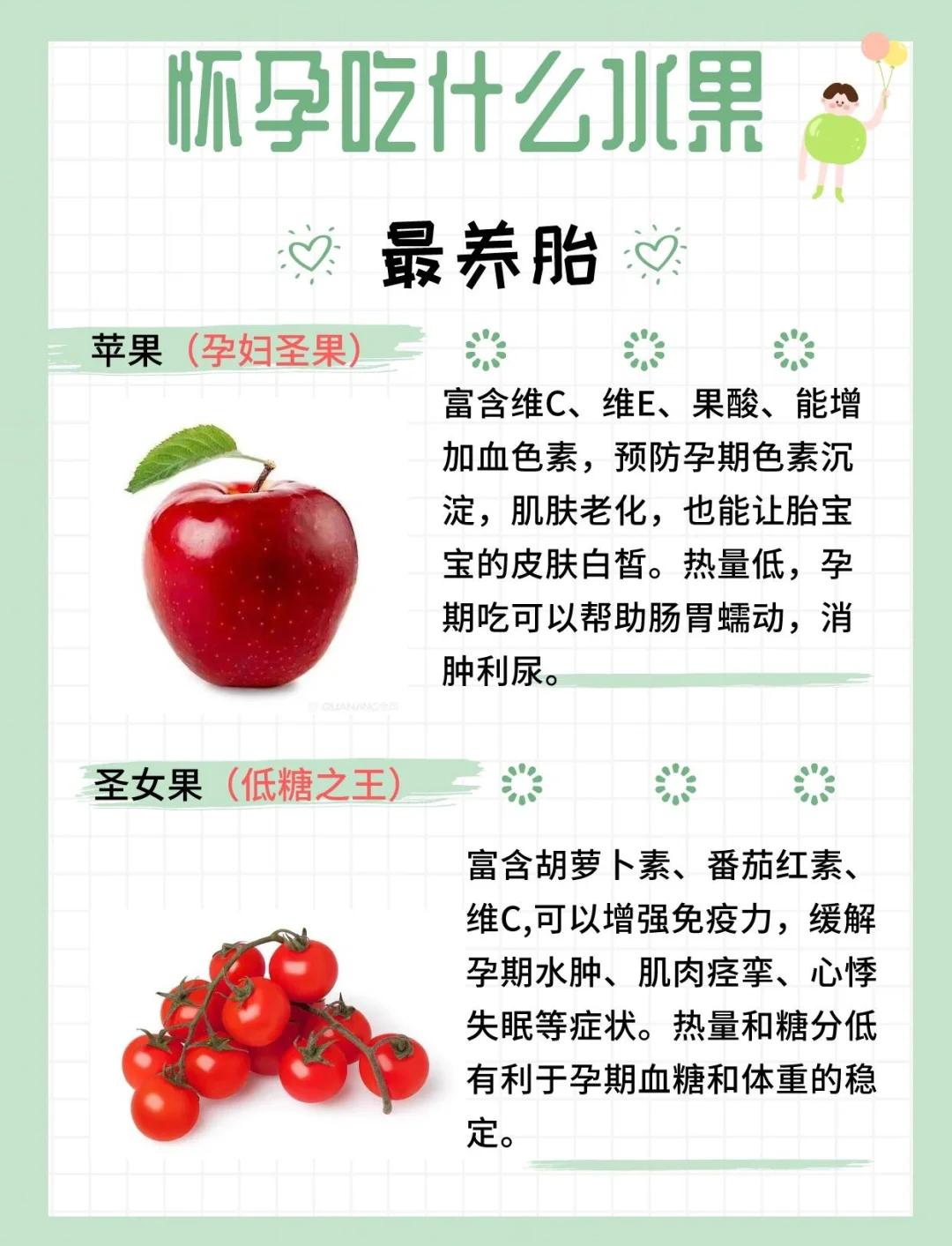 怀孕初期可以吃哪些水果