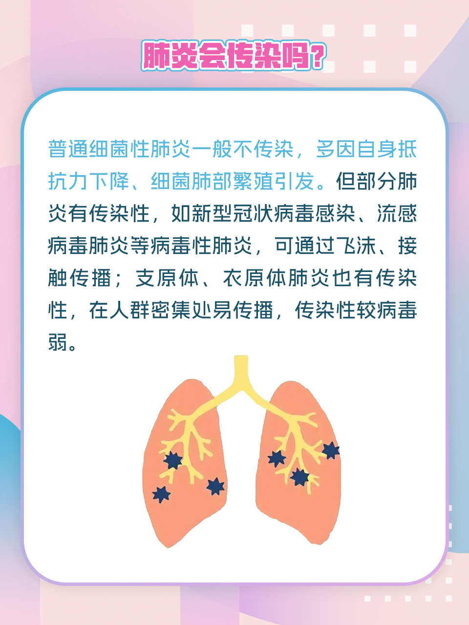 肺炎会传染吗?
