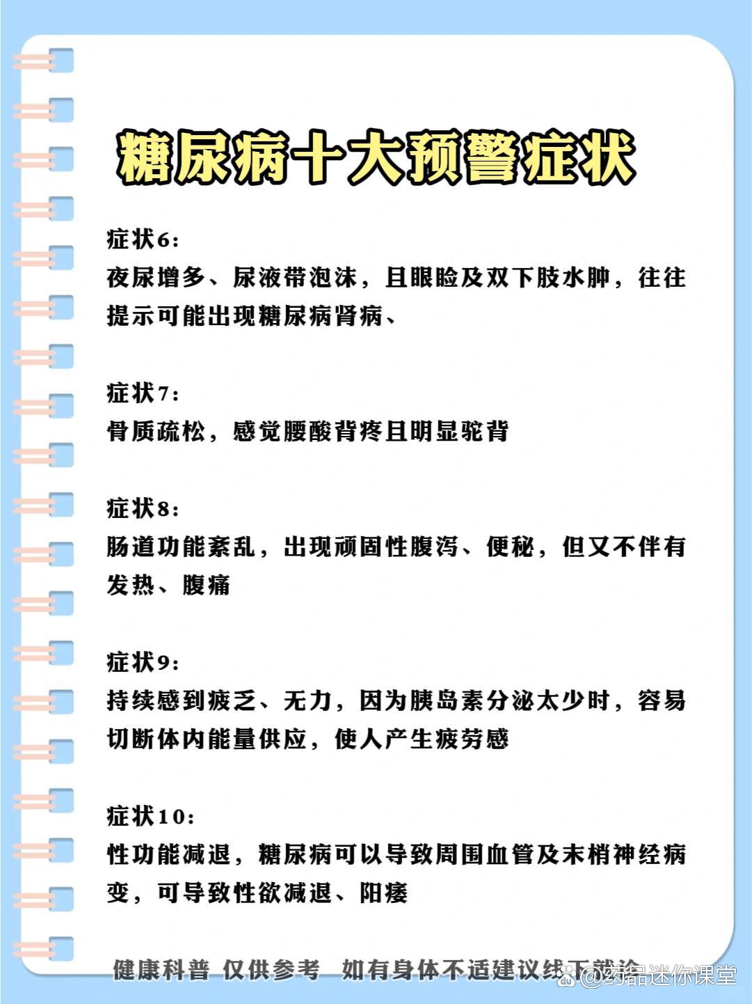 糖尿病并发症早期症状是什么