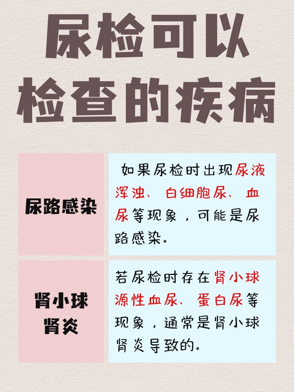 尿检主要是查什么