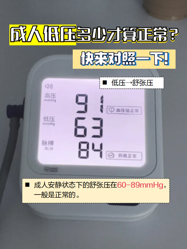 低血压的正常值