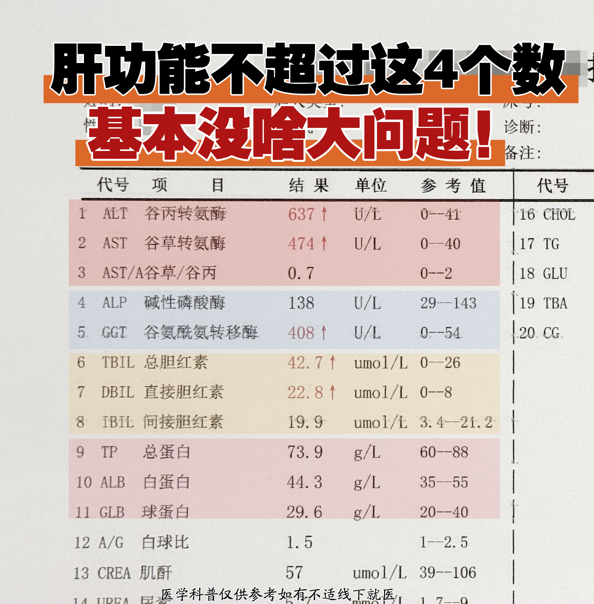 如何看肝功能化验单