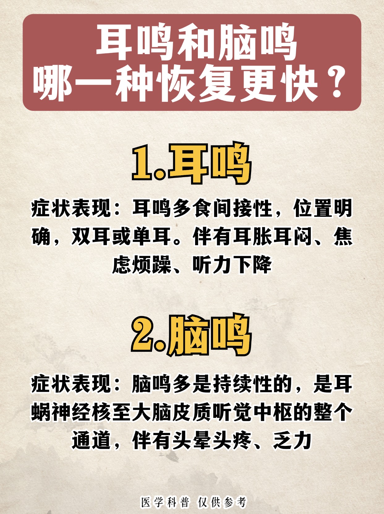 头晕耳鸣治疗
