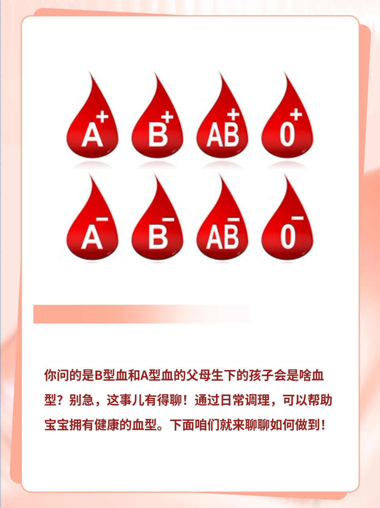B型血和B型血生的孩子是什么血型?