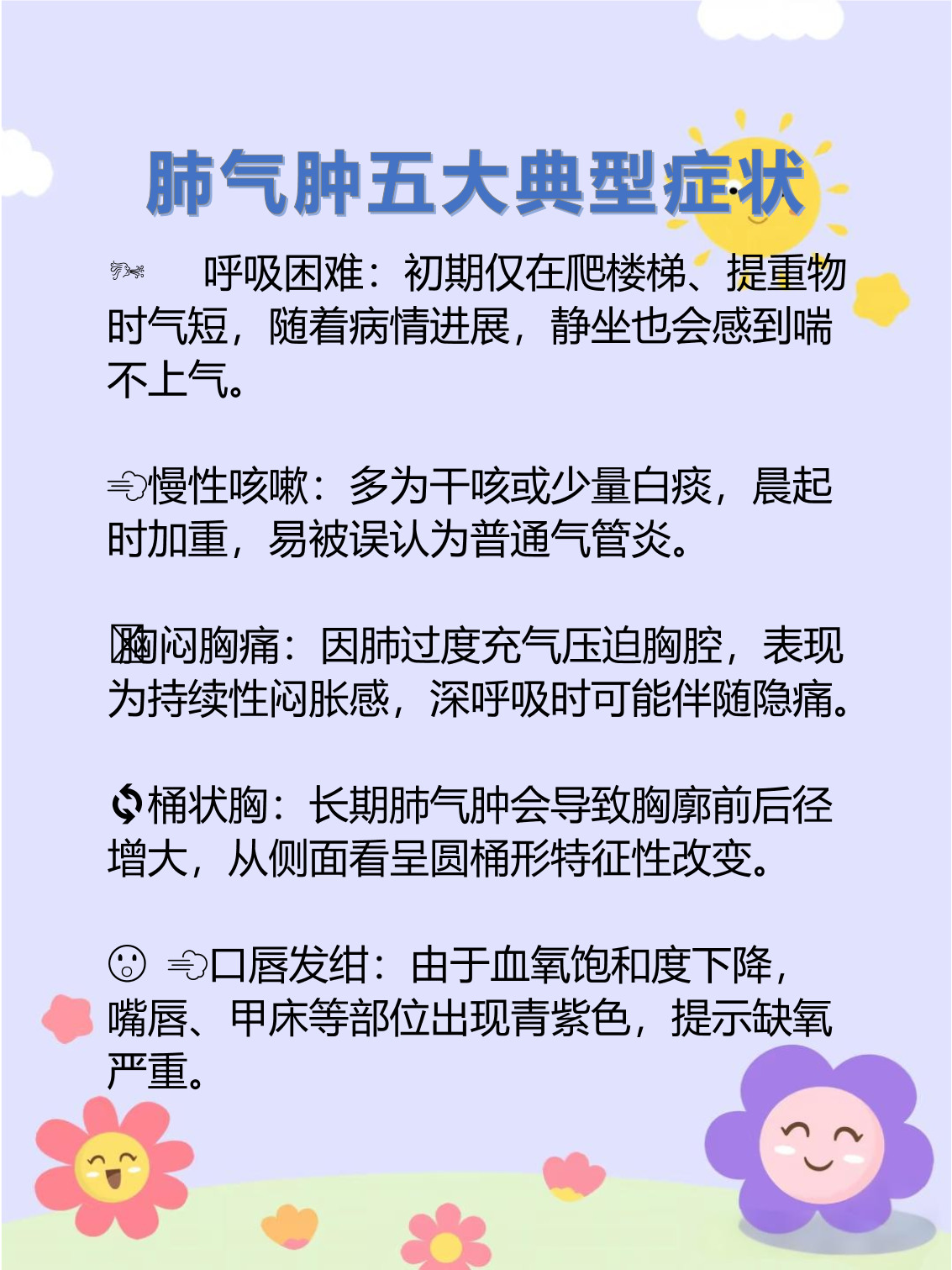 肺病有什么症状?
